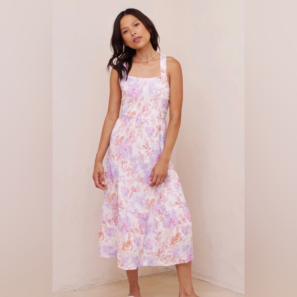 Bella Dahl Floral Pastel Maxi Dress